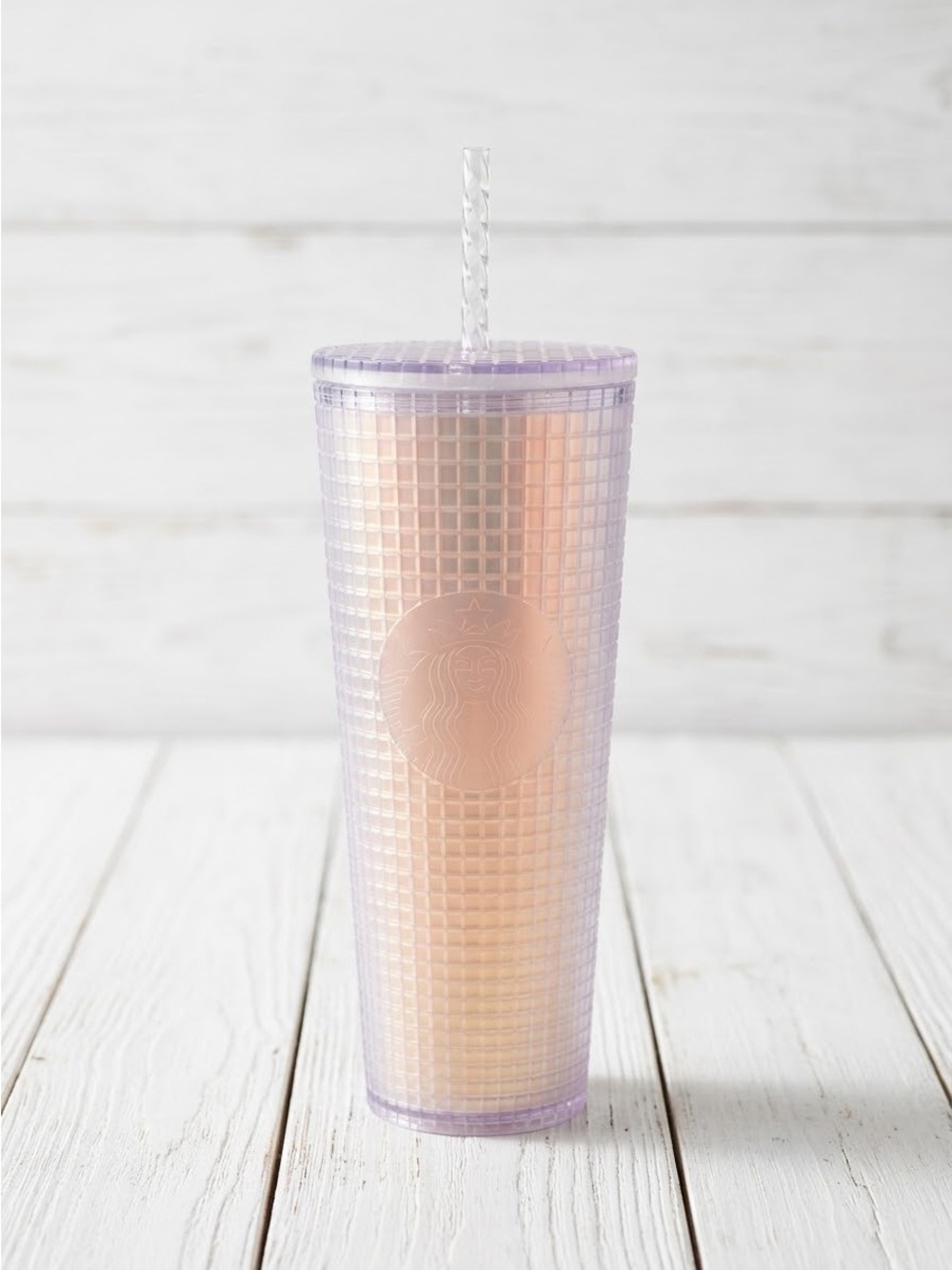 Starbucks Iridescent Unicorn Grid Venti Tumbler 24oz Spring 2022 Cold Cup EUC